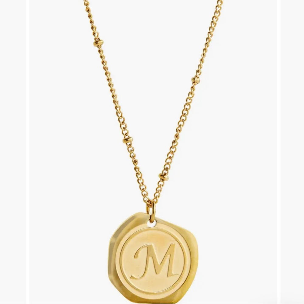 22K Yellow Gold Plated Initial Necklace